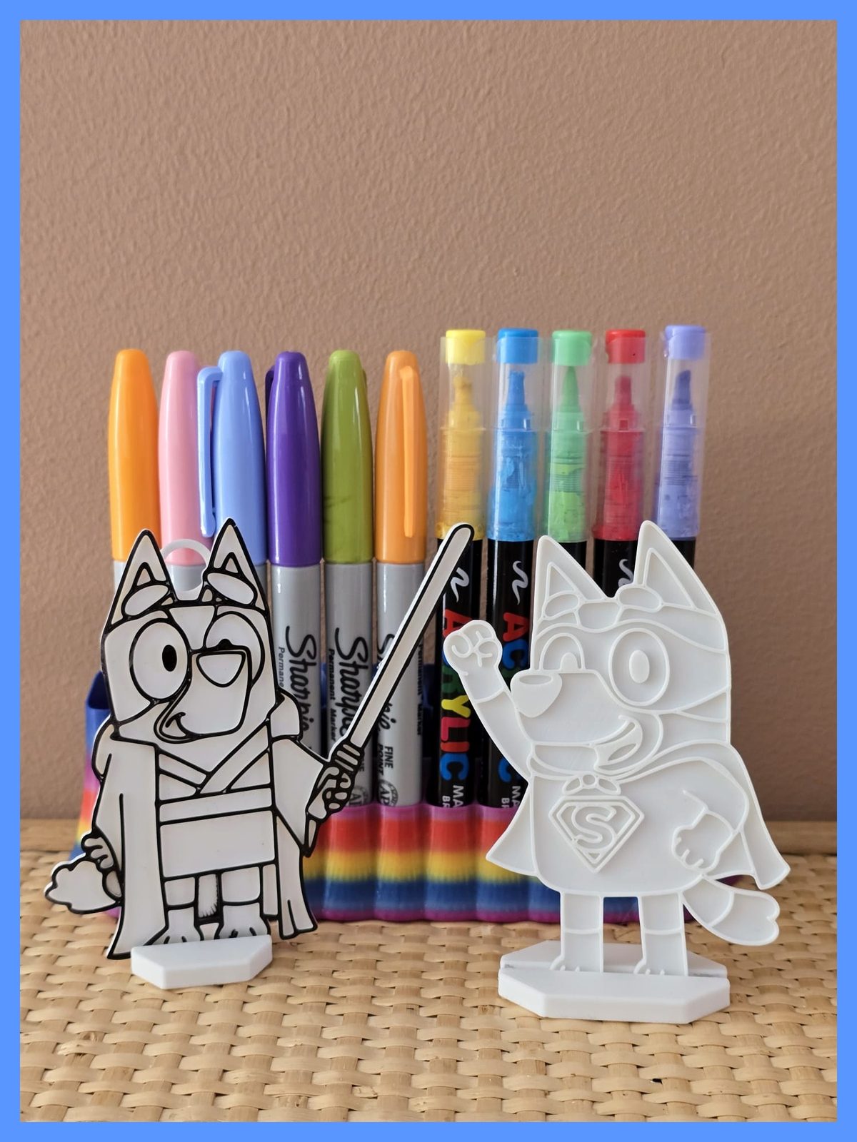 #661 Bluey Lightsaber Superman Diy Coloring — vue 3