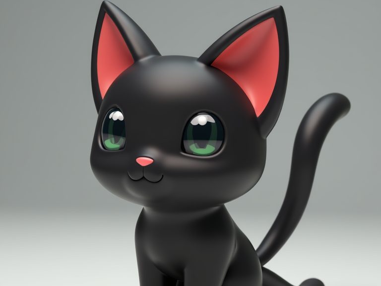 #731 Black cat — vue 1