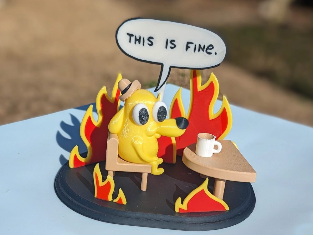 #742 This is fine dog — vue 3