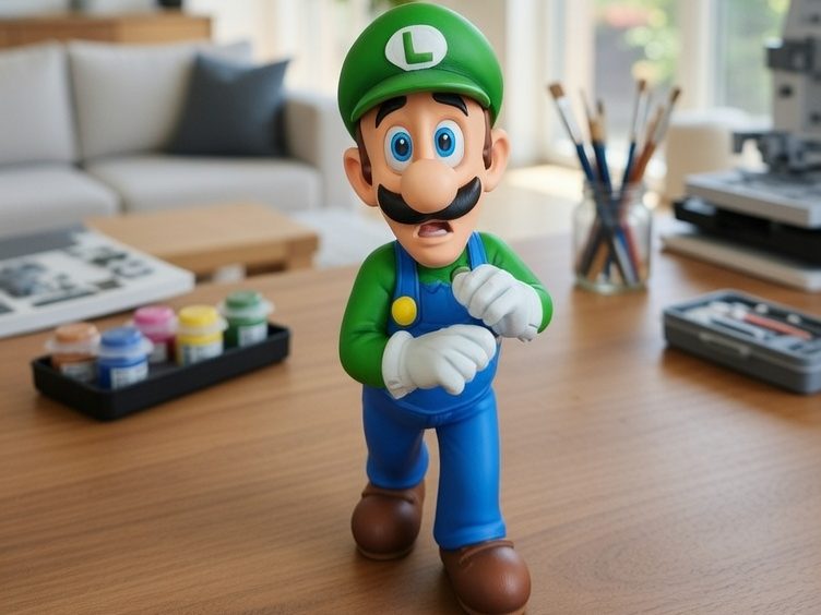 Ängstlicher Luigi – Super Mario 3D Figur — vue 1