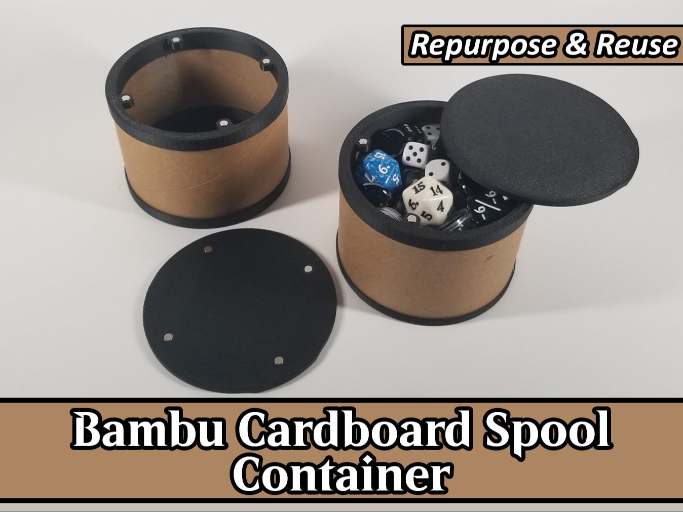 Bambu Cardboard Spool Core Container / Box / Cup — vue 1