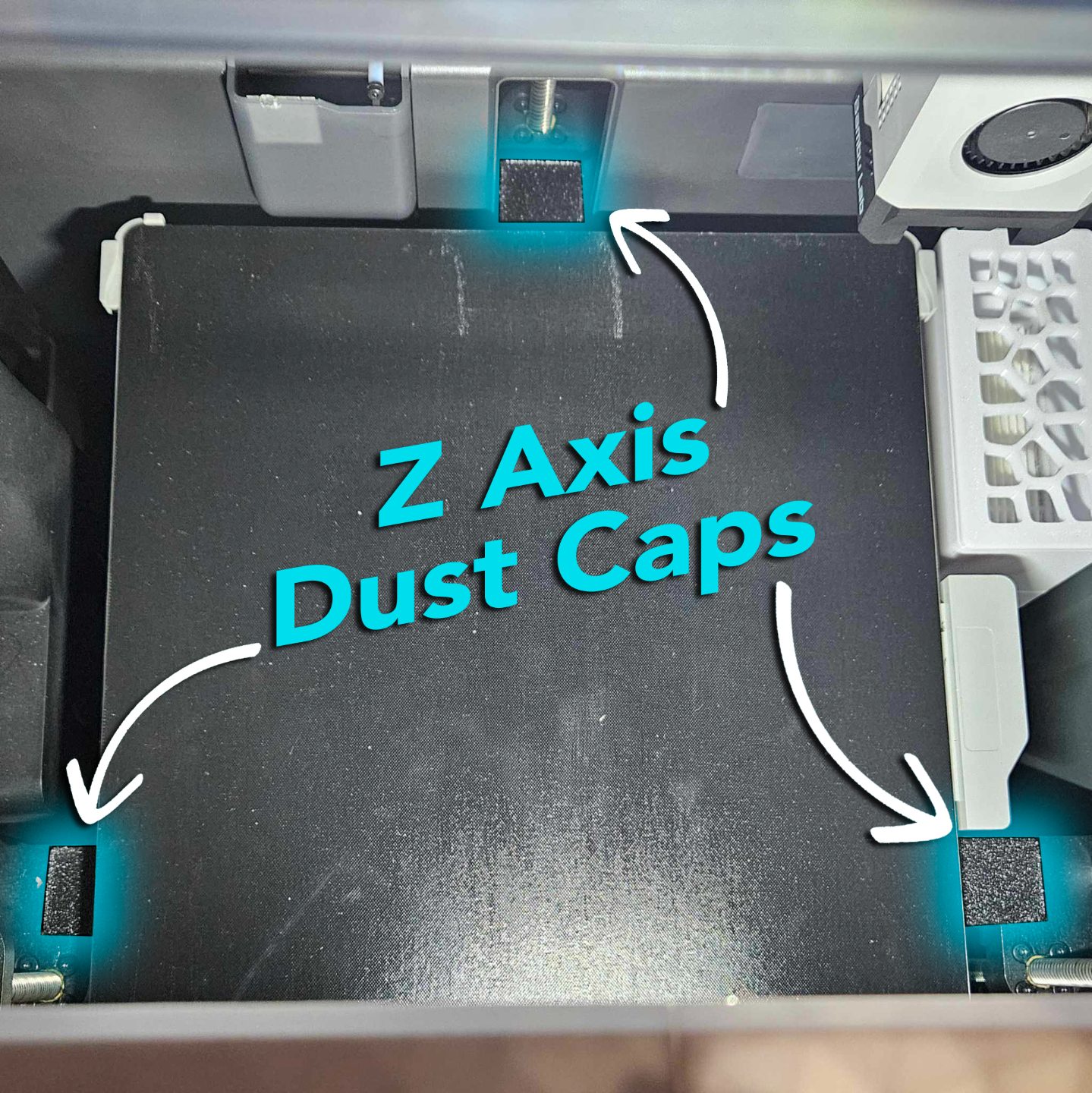 Bambu X1/P1 Z Axis Dust Caps [All 3] — vue 1