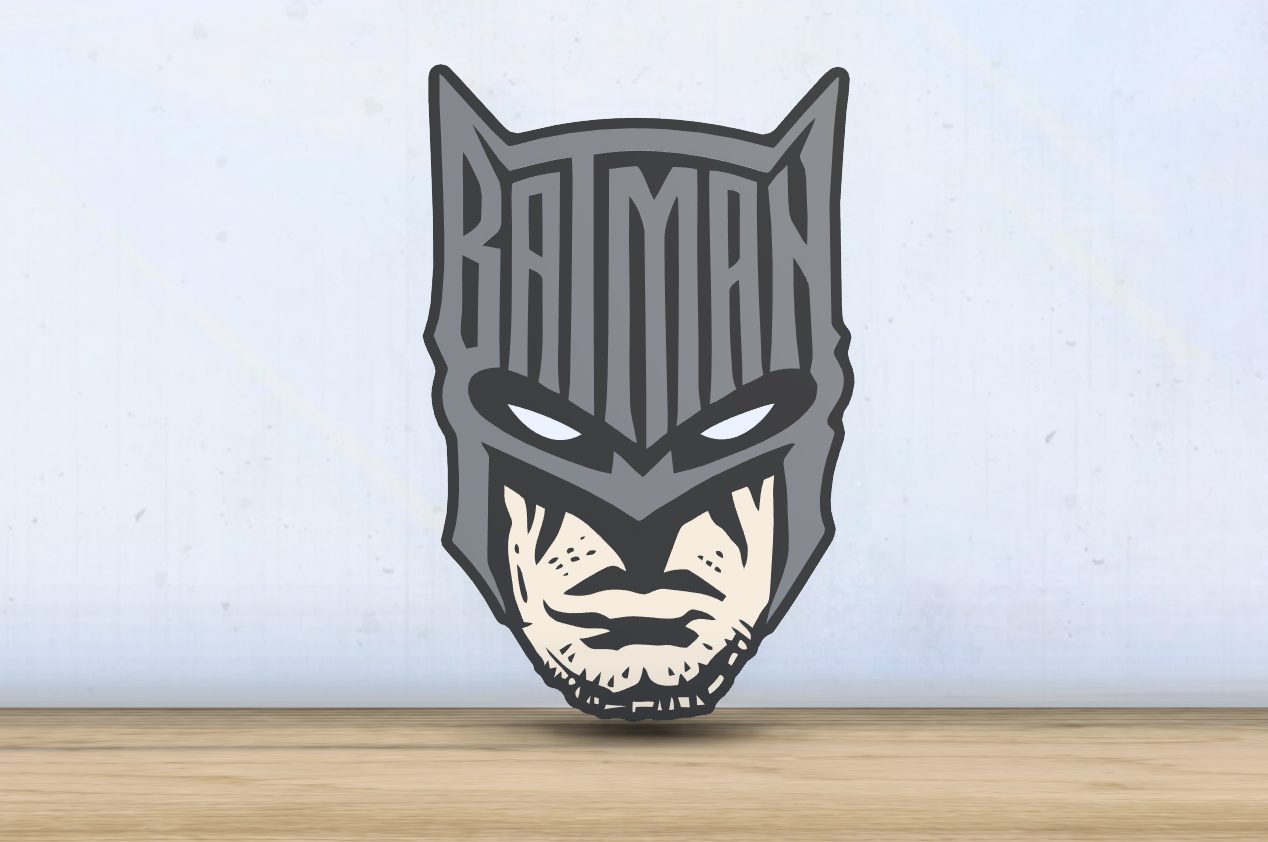 Batman - Layered - Word Wall Art — vue 1