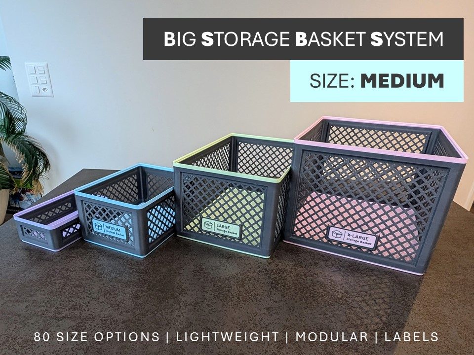 Big Storage Basket System – Size: Medium — vue 1
