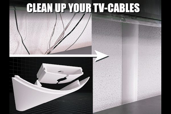 Cable Duct Cover TV-Cables Channel Raceway — vue 1