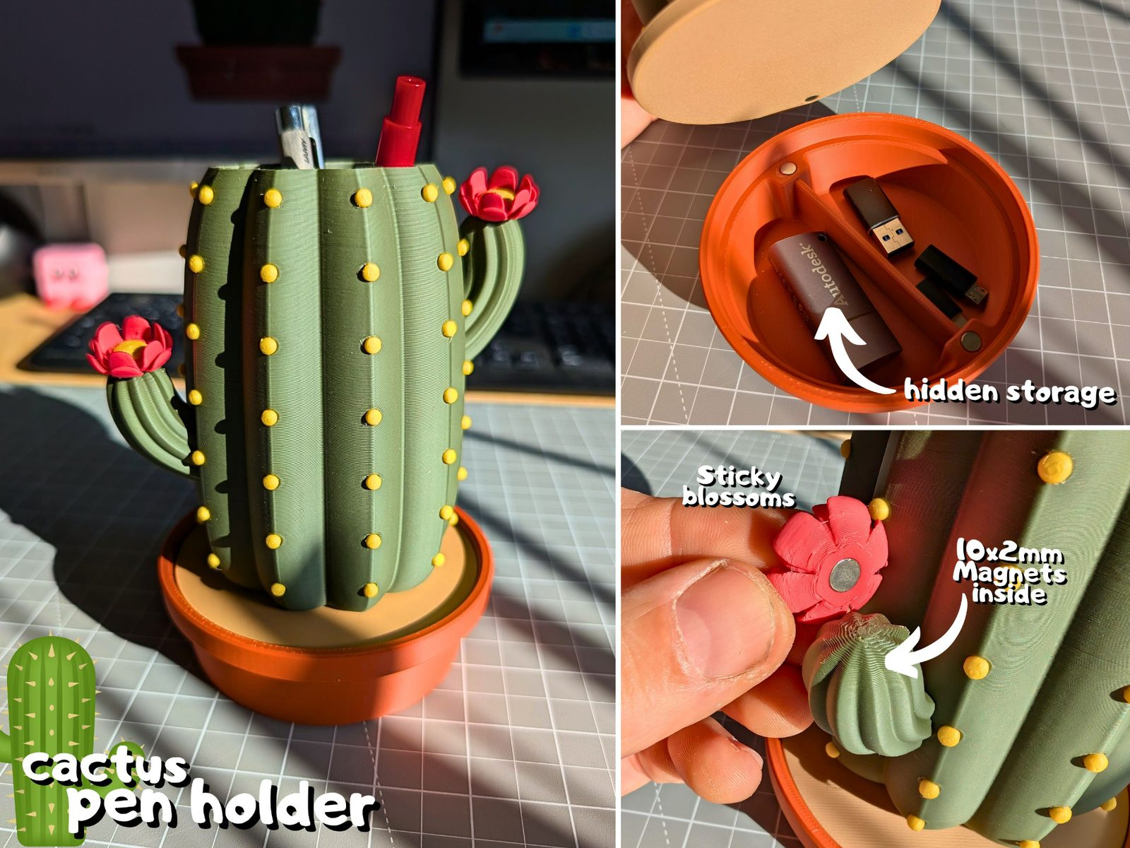 cactus pen holder — vue 1