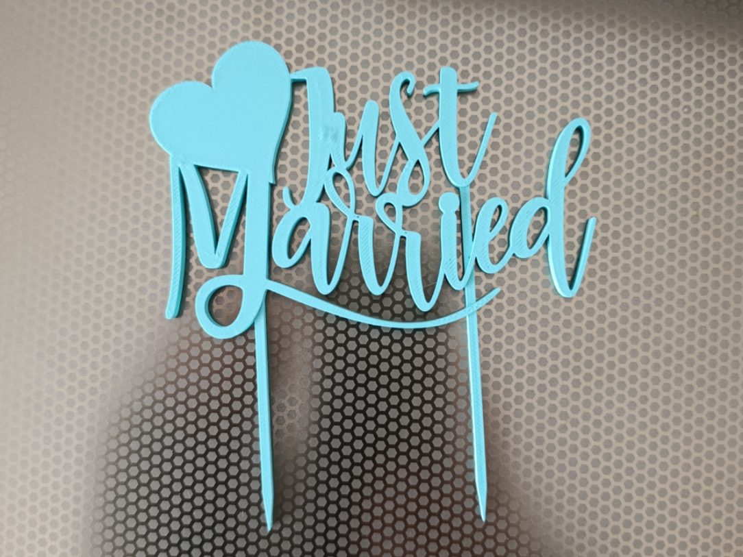 Cake Topper Just Married — vue 1
