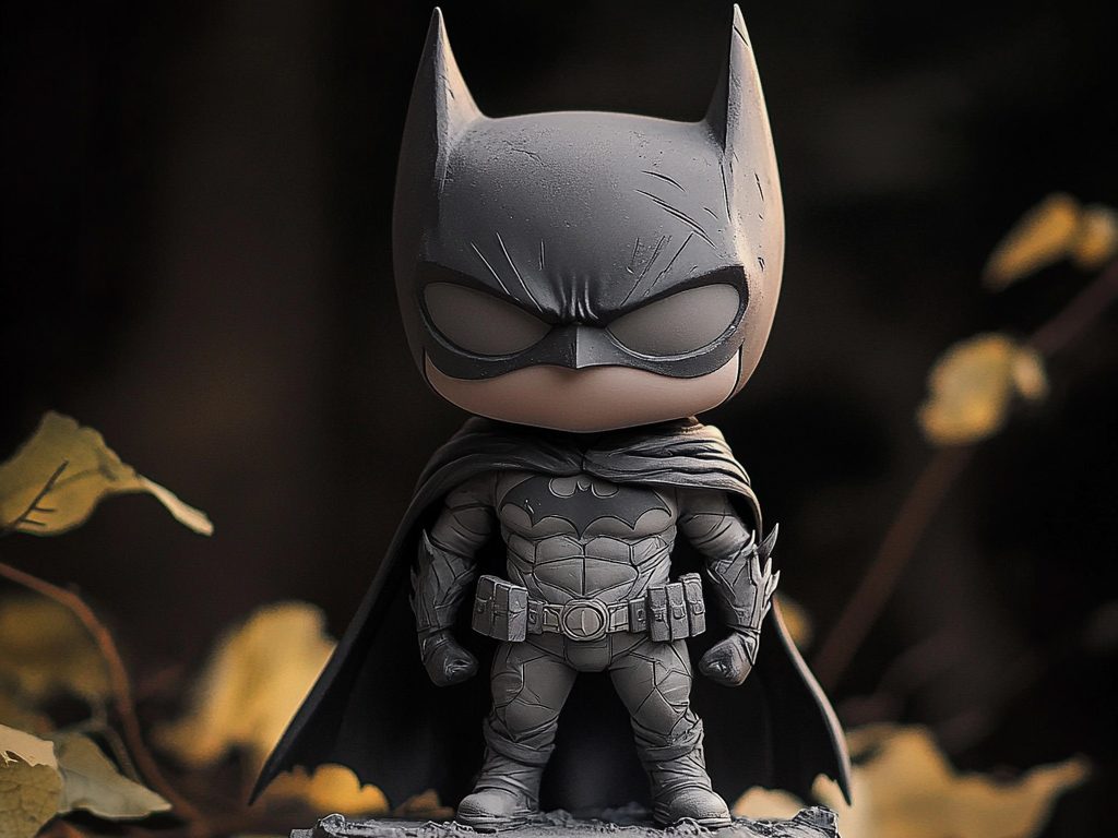 Chibi Batman Statue - Cute Superhero Figure — vue 1