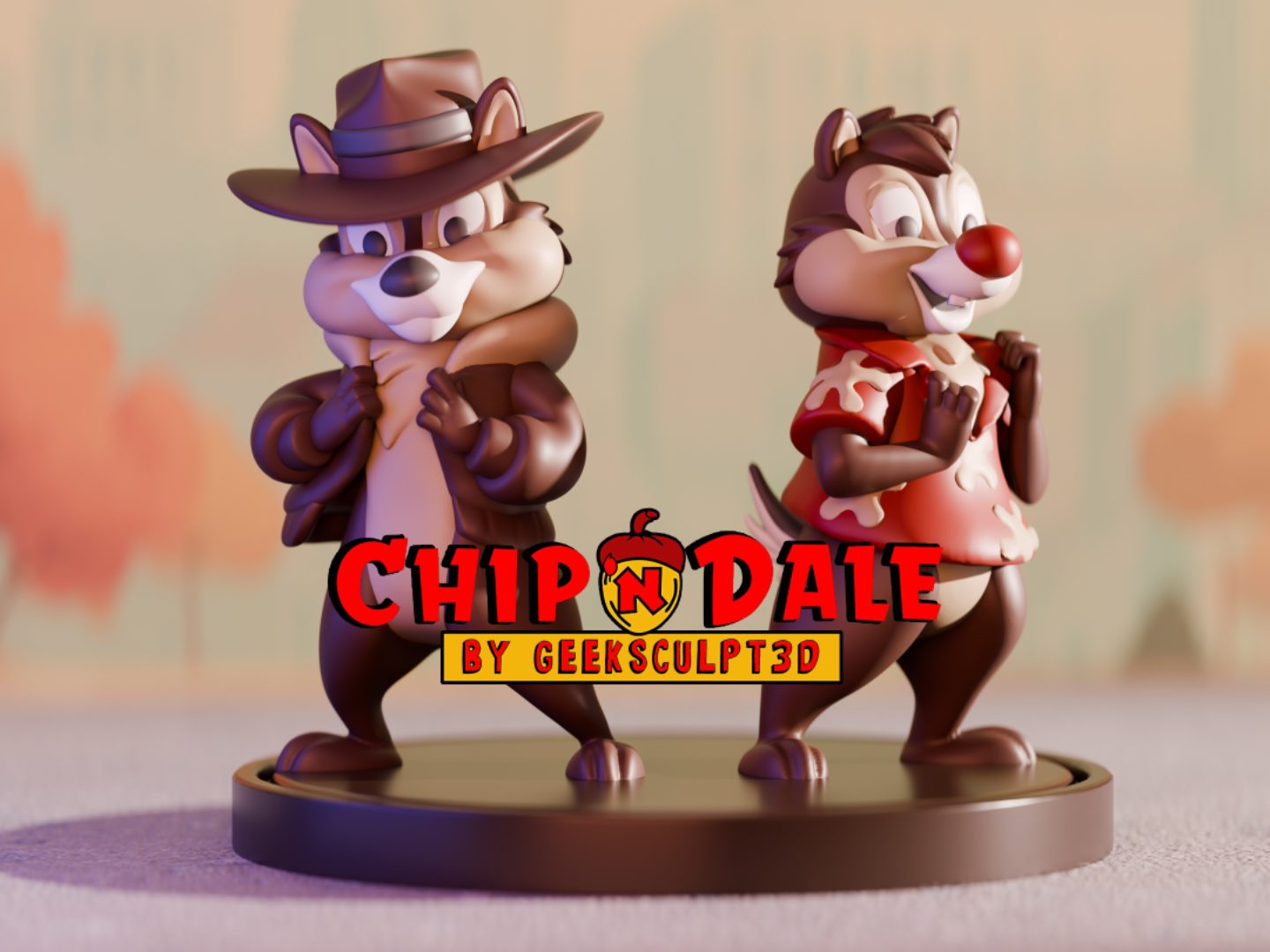 Chip and Dale Rescue Rangers Cartoon Fan Art — vue 1