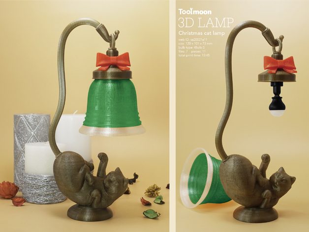 Christmas cat lamp — vue 9