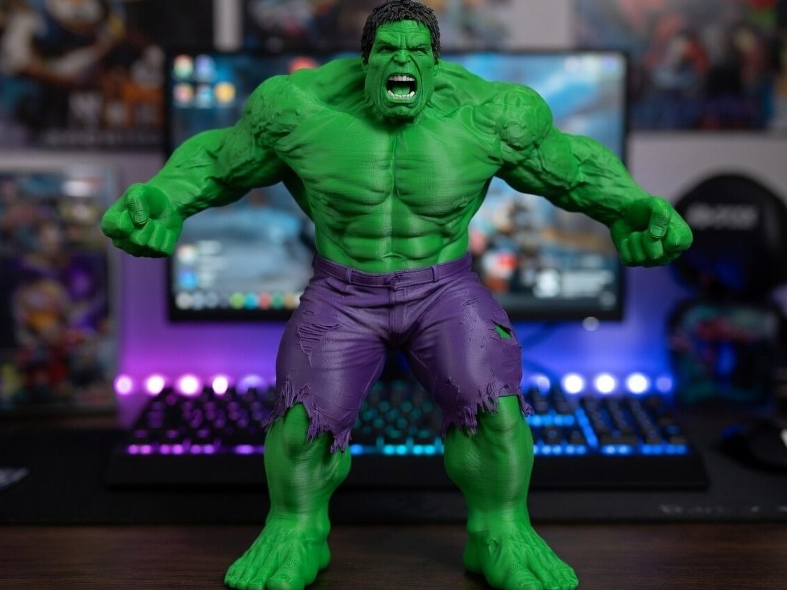 Classic Comic Marvel Hulk AMS Ready 3D Print — vue 1