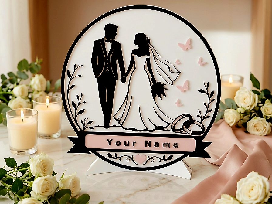 Custom Wedding Couple Sign|Personalized Name Decor — vue 1