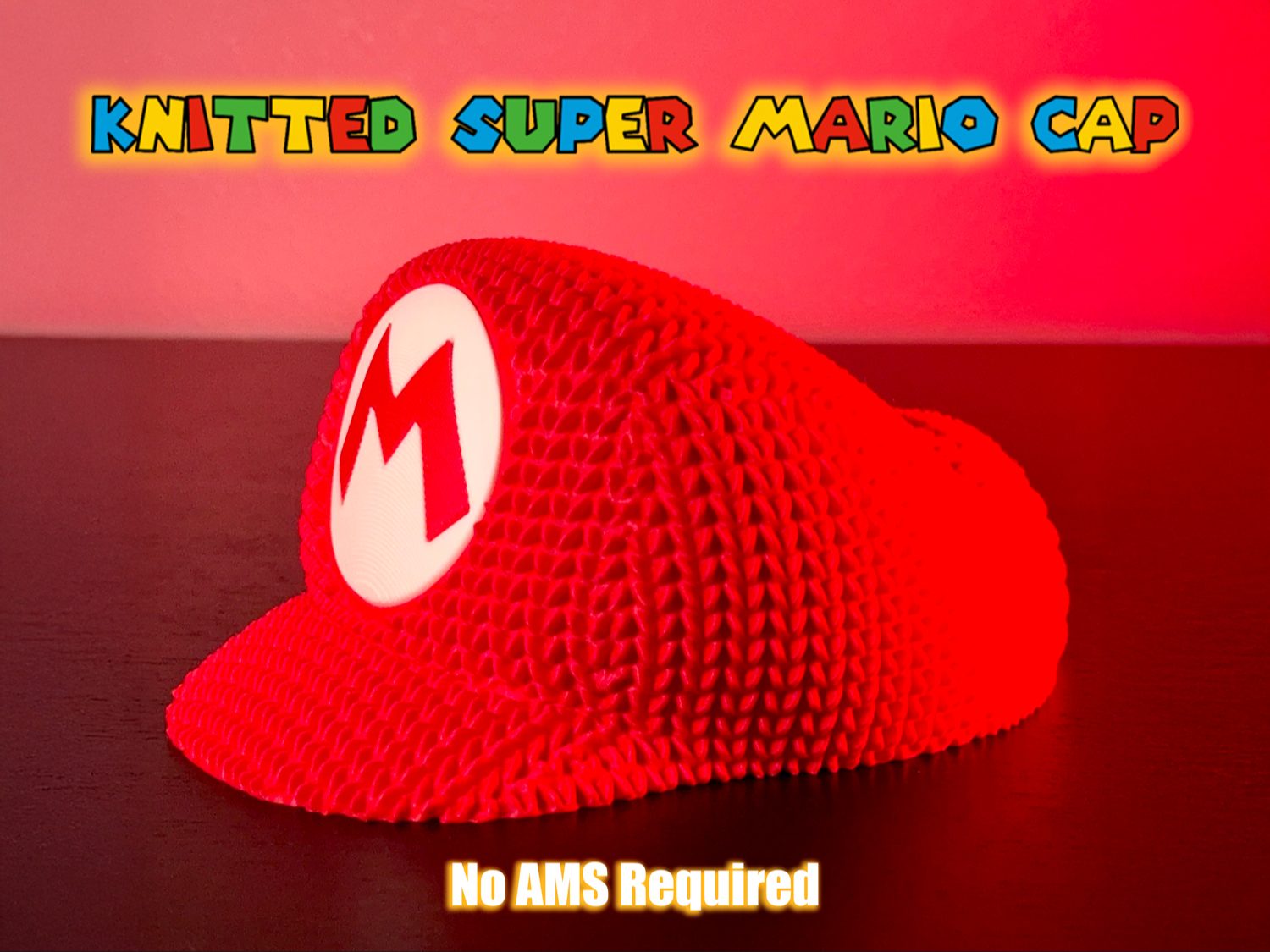 Cute Knitted Super Mario Cap — vue 1
