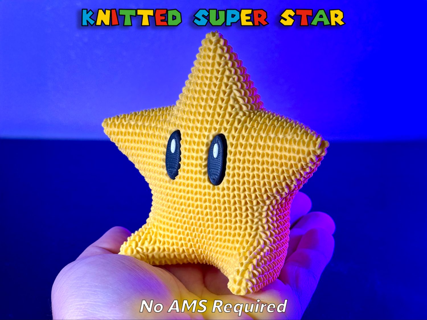 Cute Knitted Super Mario Super Star — vue 1