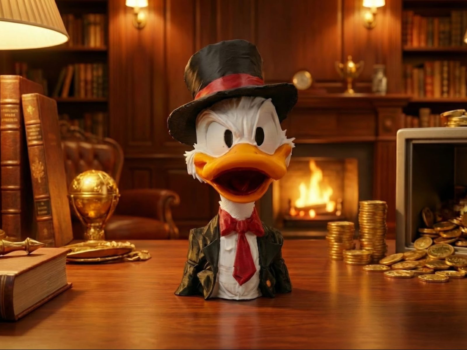 Dagobert Duck Scrooge McDuck Bust Disney figure — vue 1