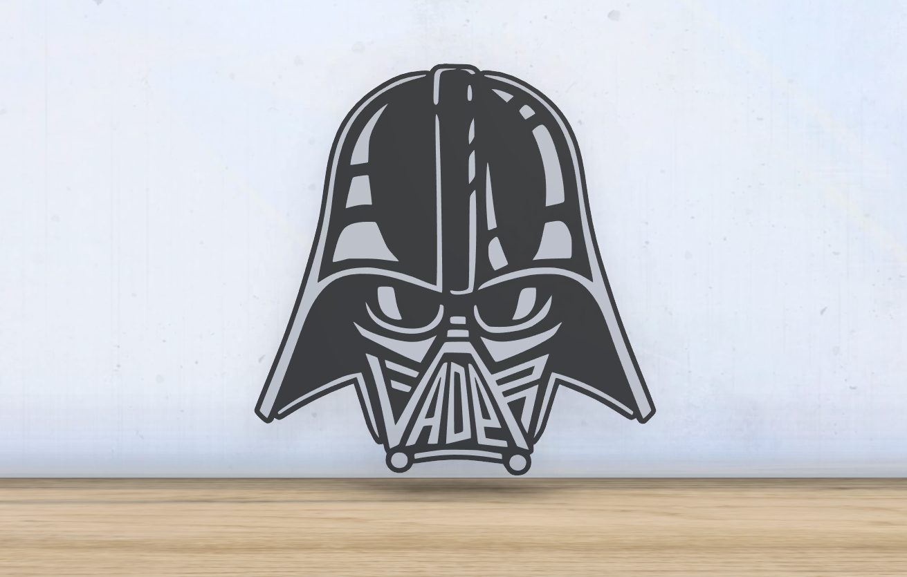 Darth Vader - Layered - Word Wall Art — vue 1