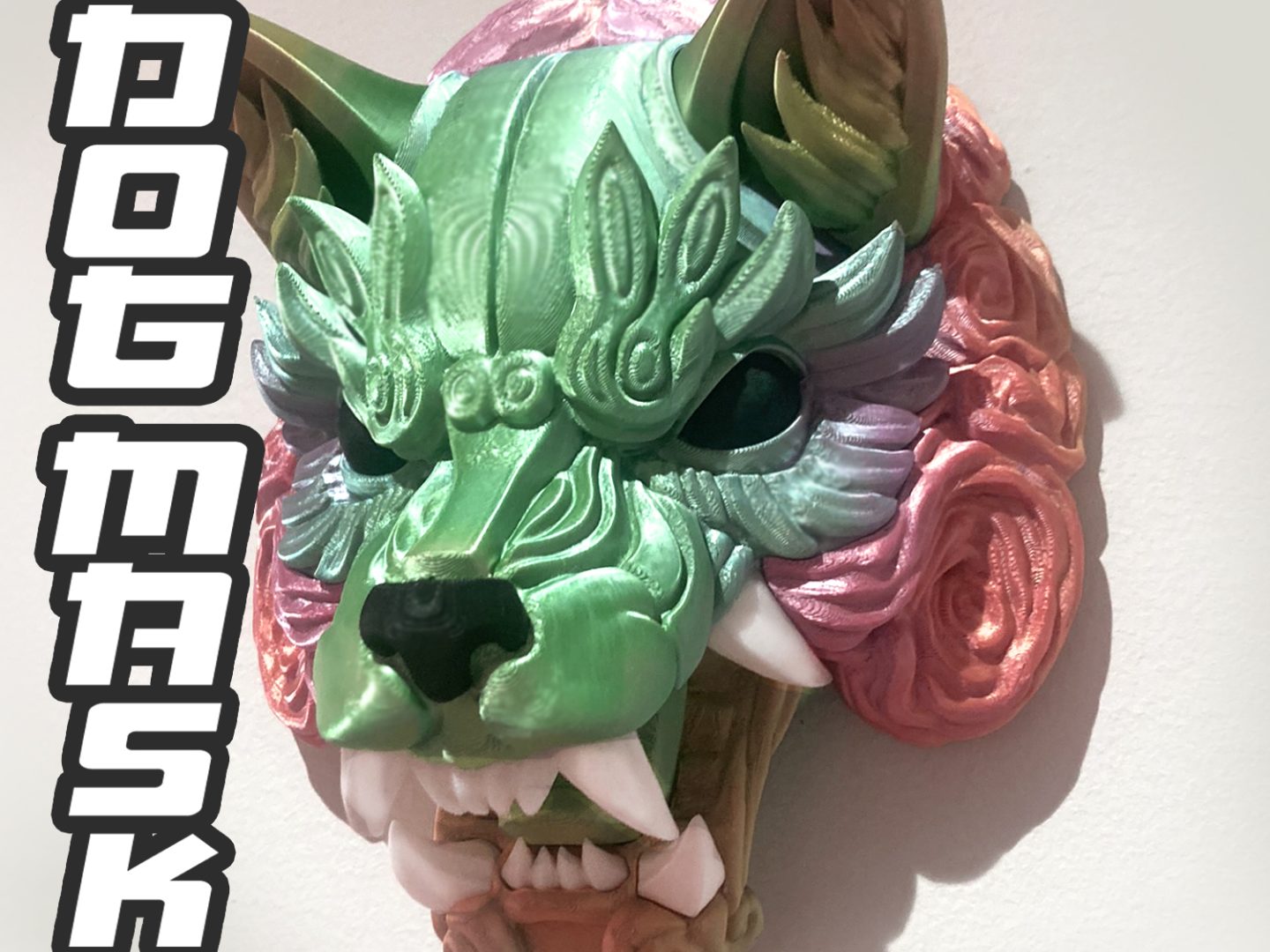 Dog Mask - Split Model - Wall Mount — vue 1
