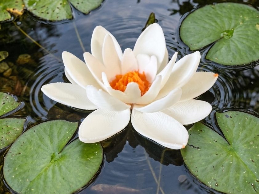Floating Water Lily – Pond Flower Decoration — vue 1