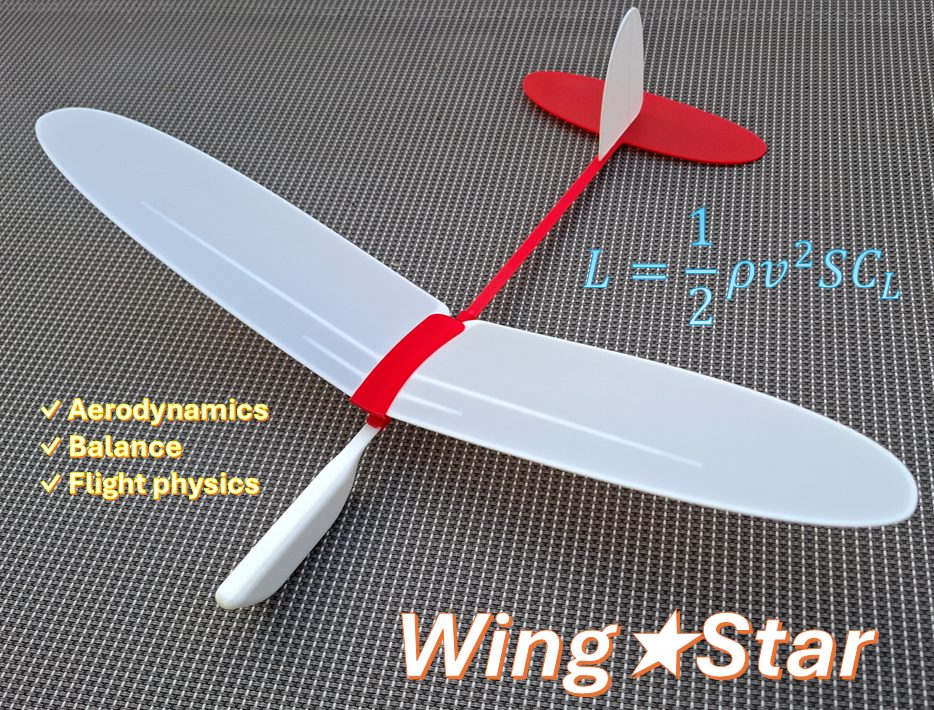 Free-flight glider model "WingStar" — vue 1