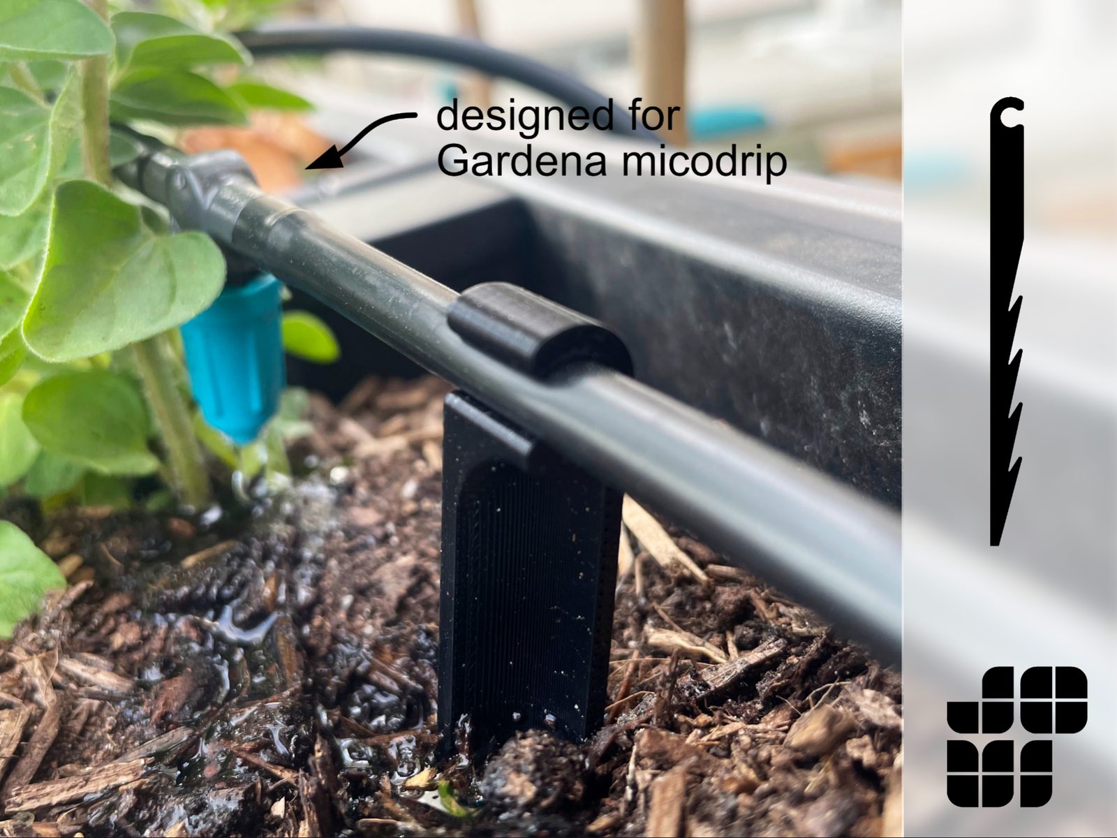 Gardena Microdrip - pipeholder (4.6mm / 3/16") — vue 1