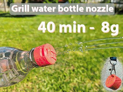 Grill water bottle nozzle (print in place) — vue 1