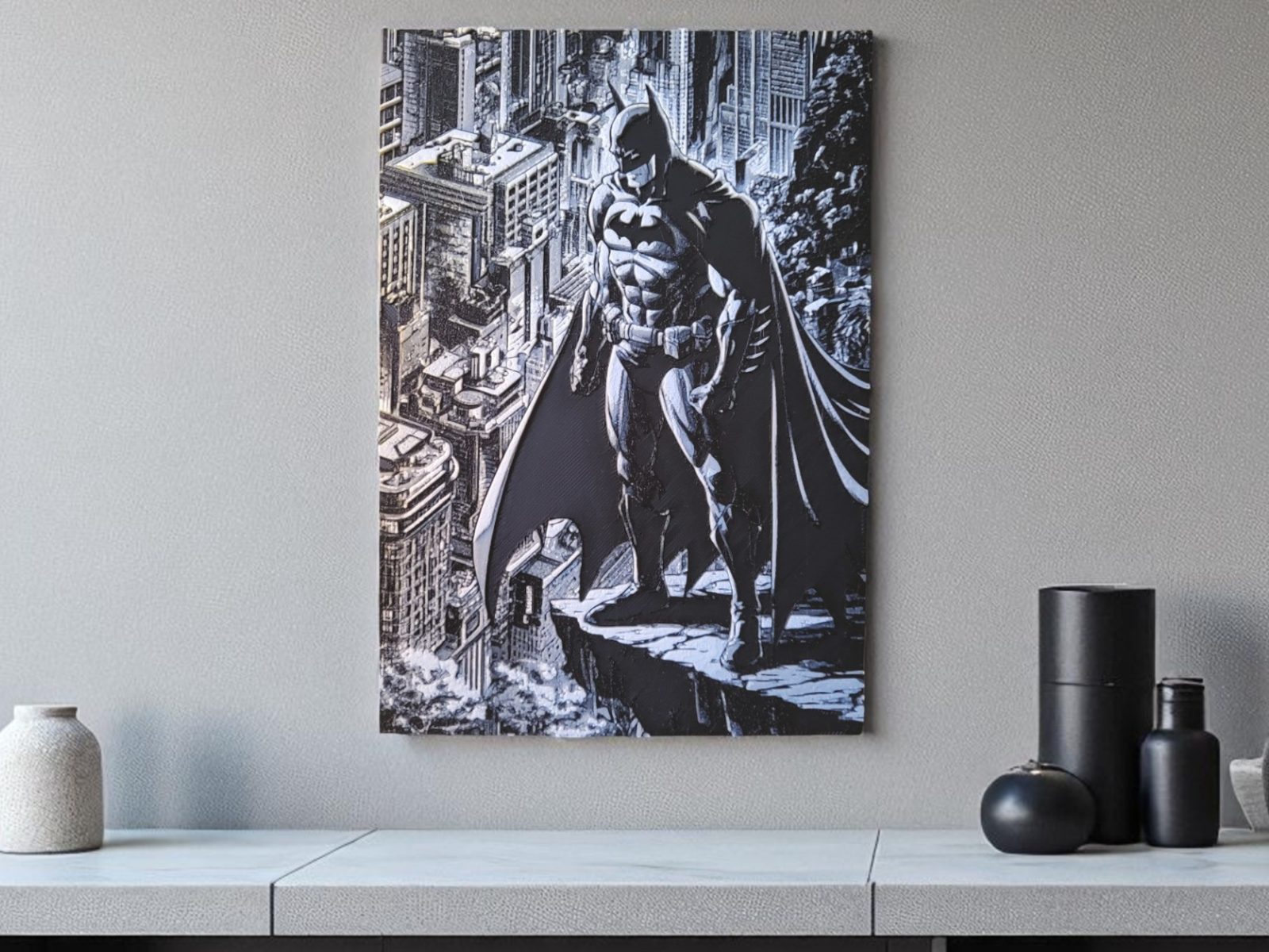 Hueforge Batman in Gotham City — vue 1