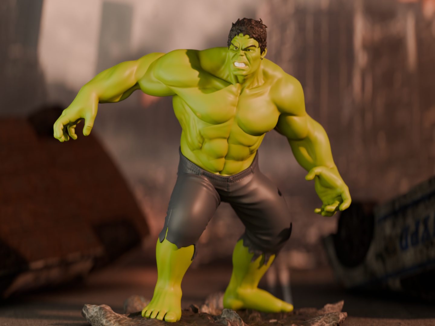 Hulk Collectible Figurine - The Rage Unleashed — vue 1