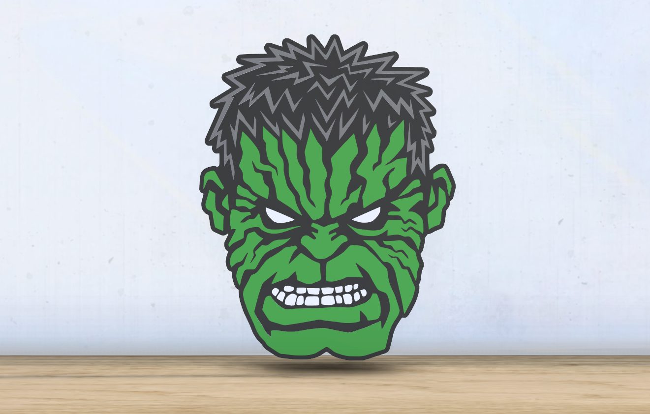 Hulk - Layered - Word Wall Art — vue 1