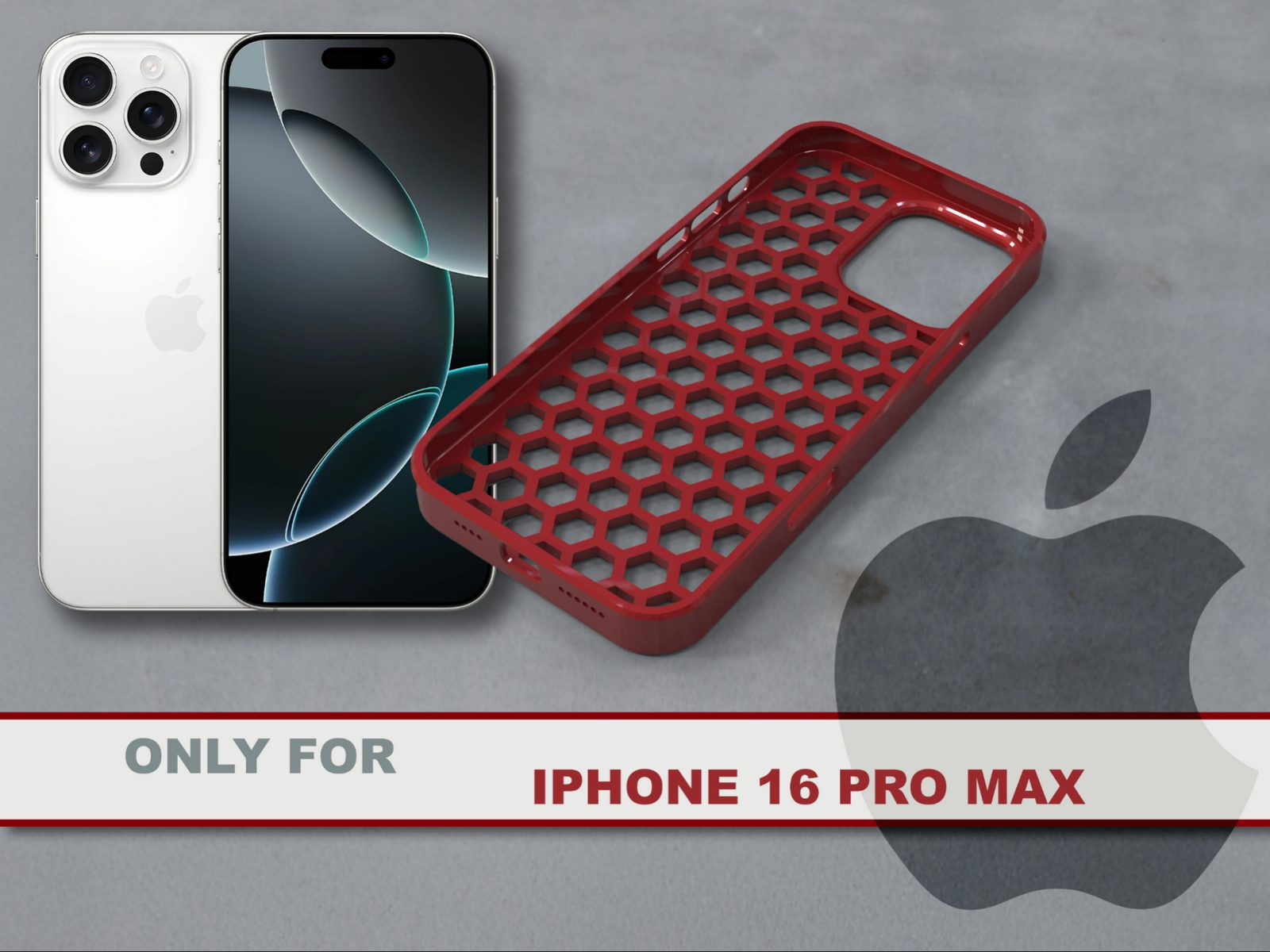 Iphone 16 Pro Max - Cover Hexagon design — vue 1