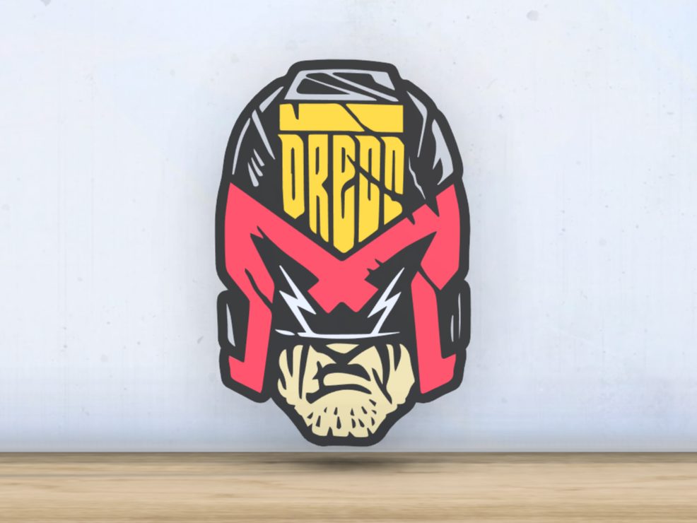 Judge Dredd - Layered - Word Wall Art — vue 1