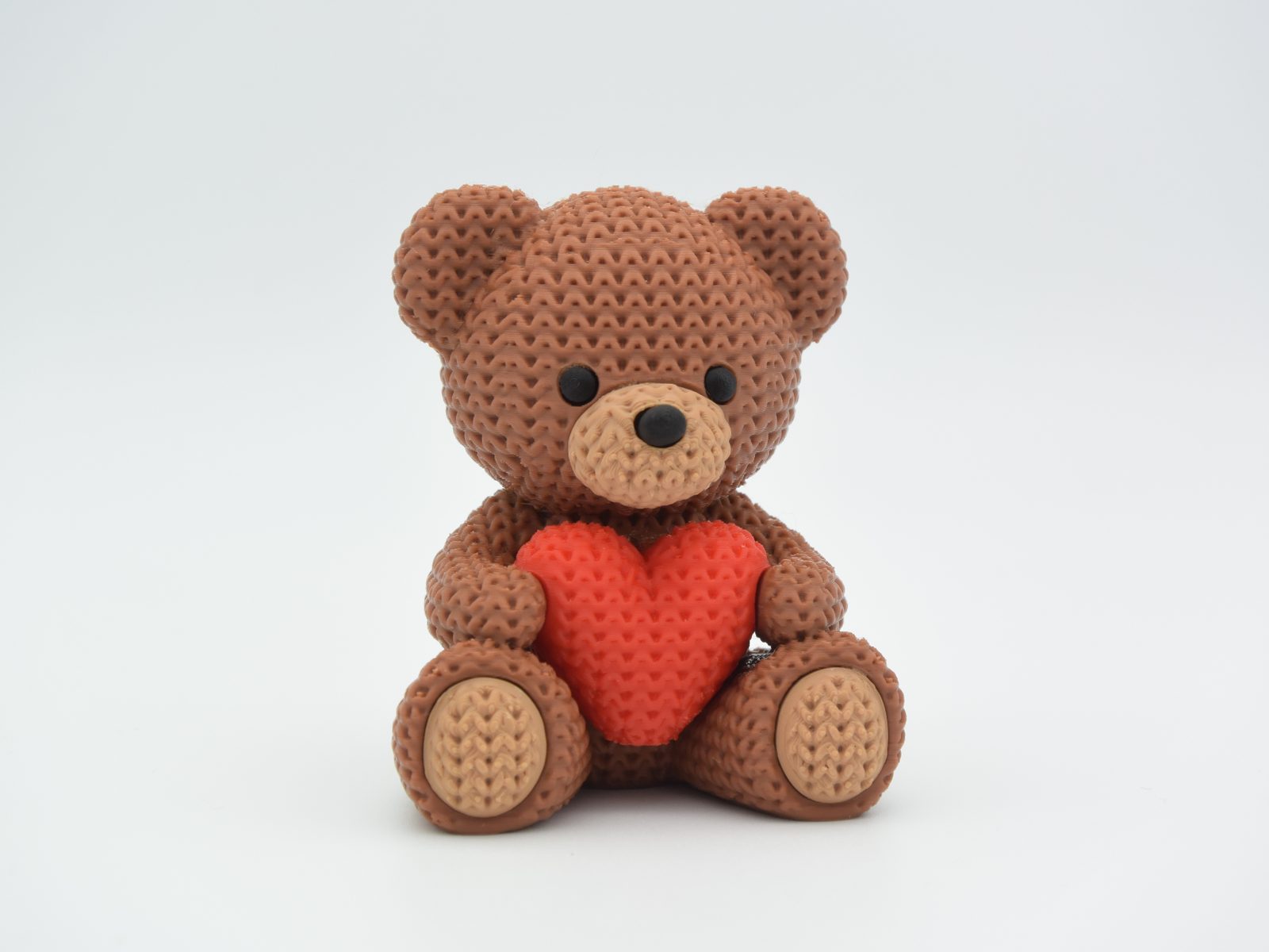 Knitted Valentine's Day Teddy Bear — vue 1