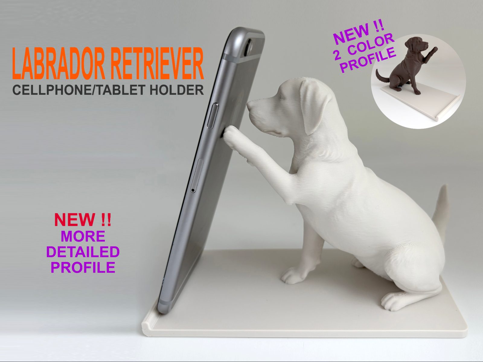 Labrador Retriever Cellphone/Tablet Holder — vue 1