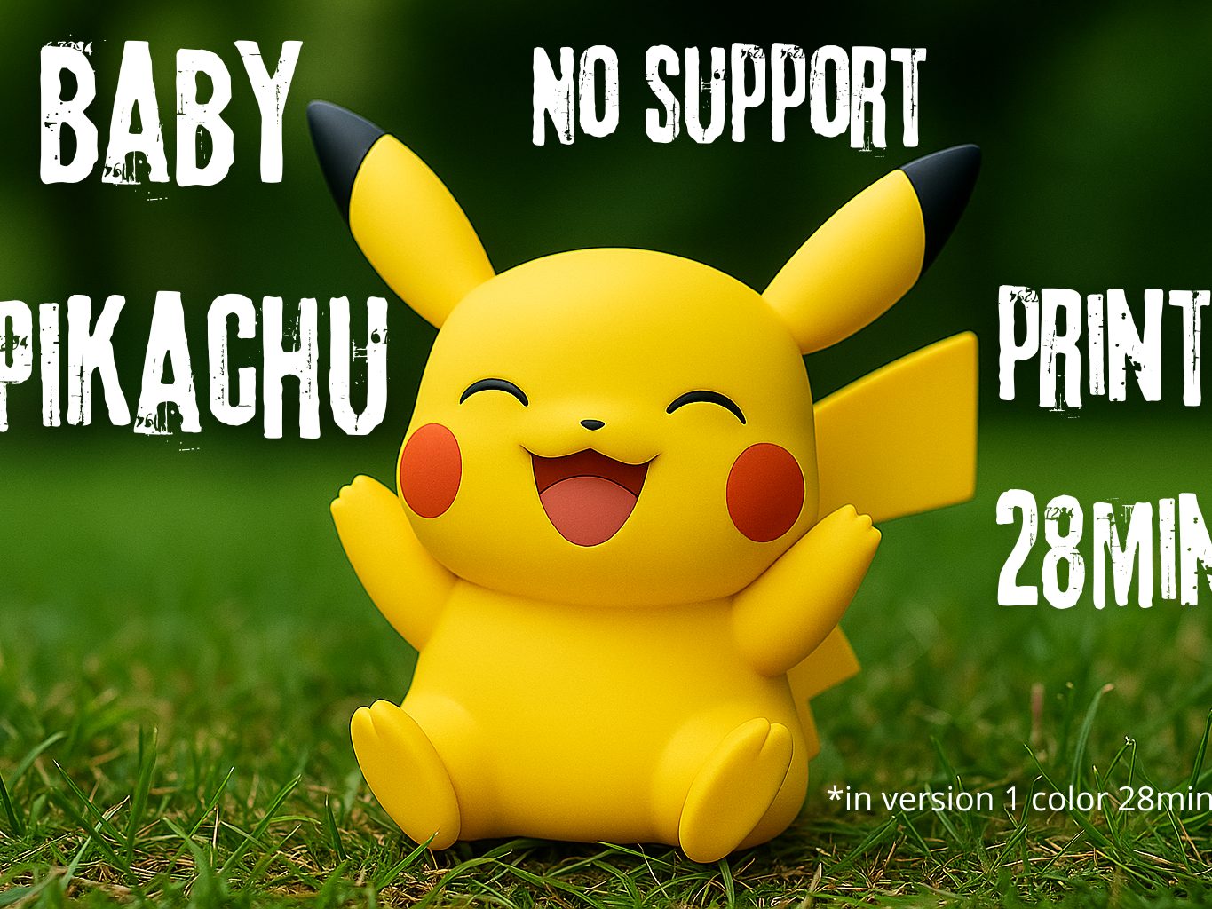 Little Baby Pikachu! (No support) print for 28min — vue 1
