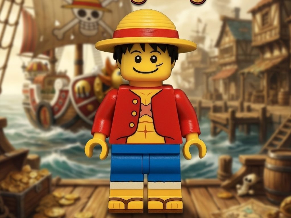 Luffy Brick Style - One Piece — vue 1