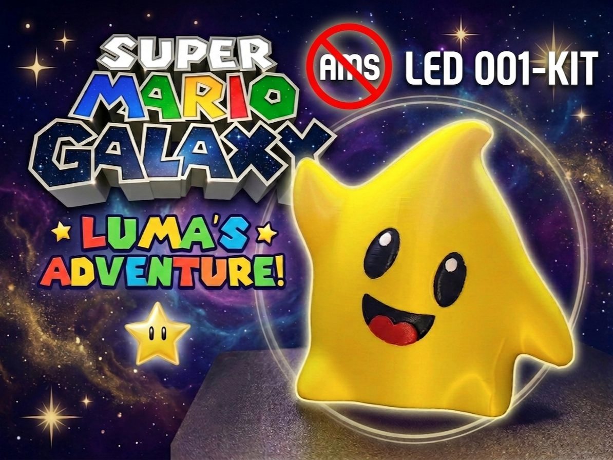 Luma Star - Super Mario Galaxy 3D Print LED 001Kit — vue 1