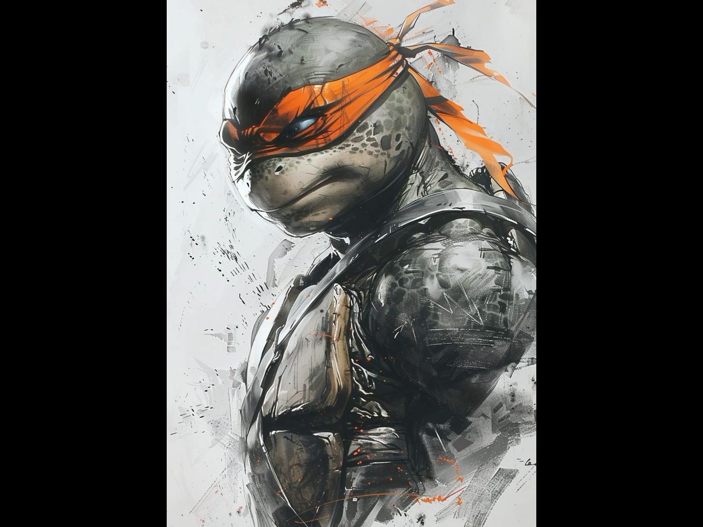 Michel-Ange (Tortues Ninja) hueforge — vue 1