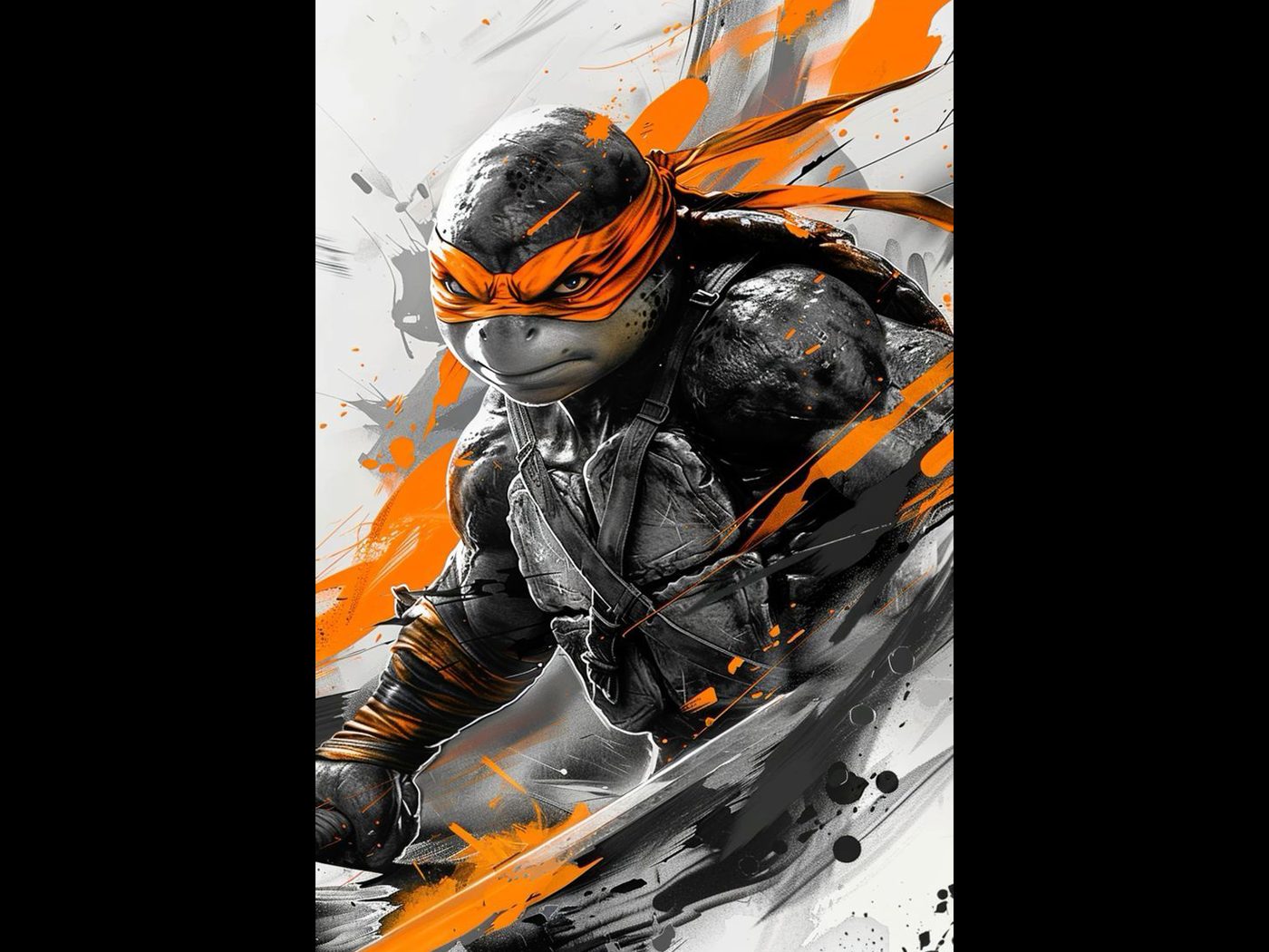 Michelangelo (Tortues Ninja) hueforge — vue 1