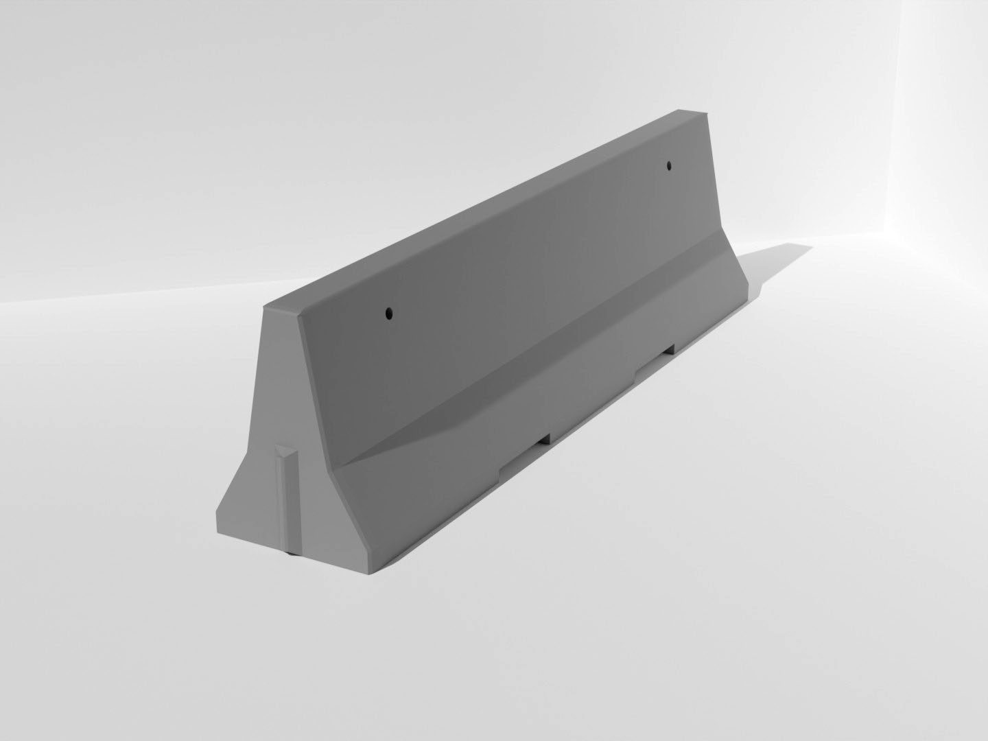 Miniature Concrete Jersey Barrier for diorama 1:18 — vue 1