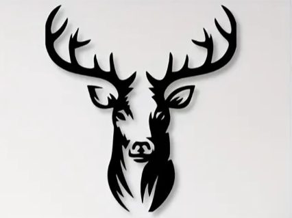 Minimalist Deer Silhouette Wall Art — vue 1