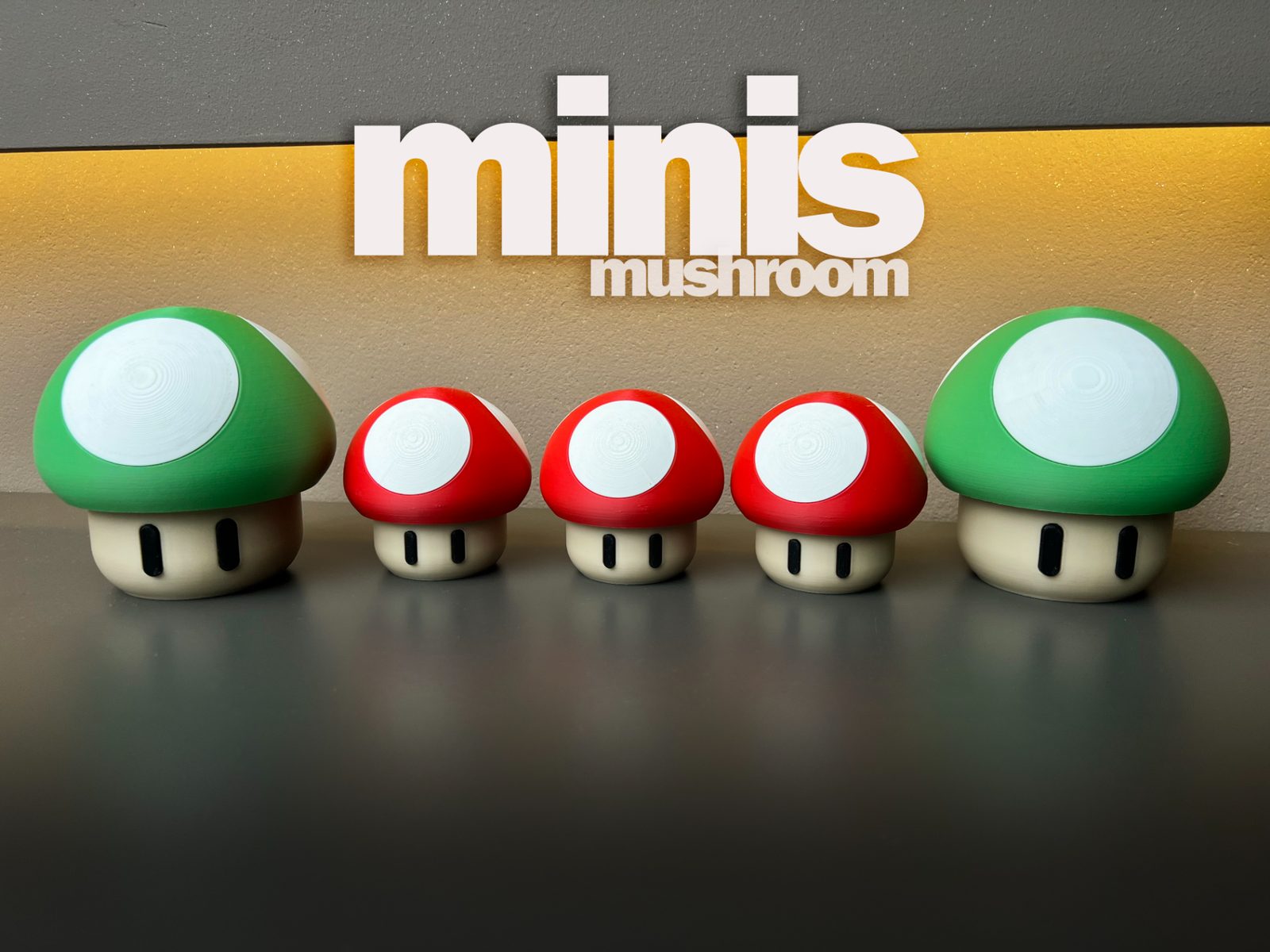 MINIS Super Mario 1up mushroom Pilz container box — vue 1