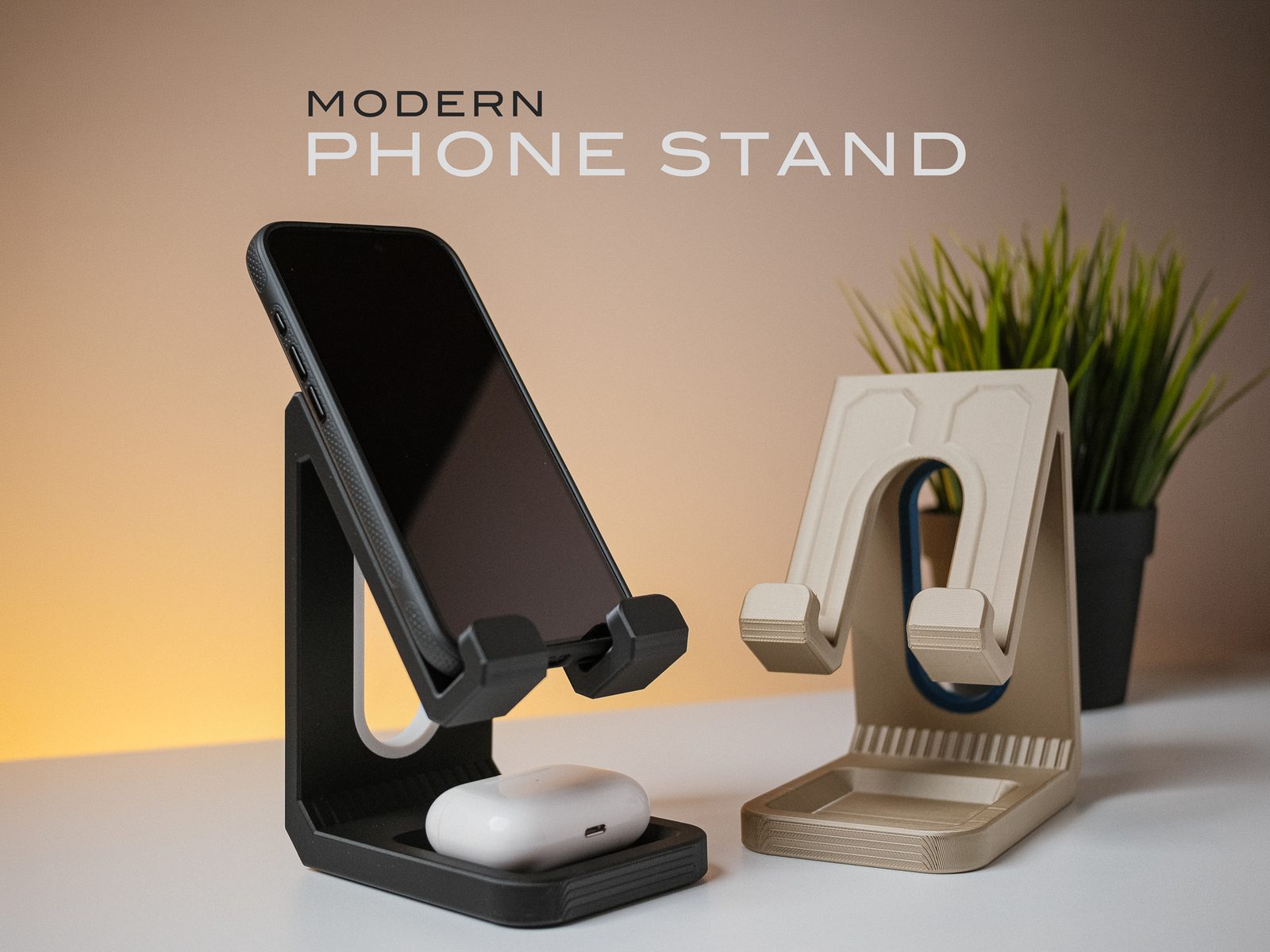 Modern Desk Phone Stand — vue 1