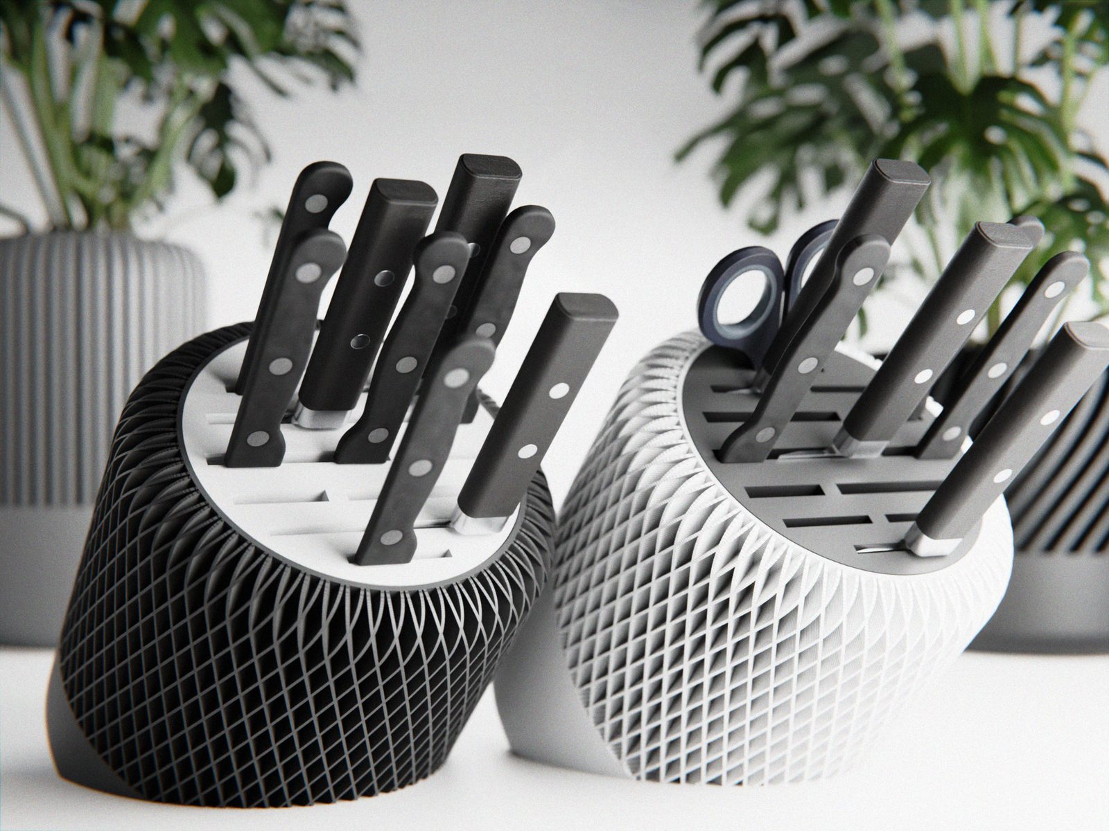 Modern Japandi Knife Block — vue 1