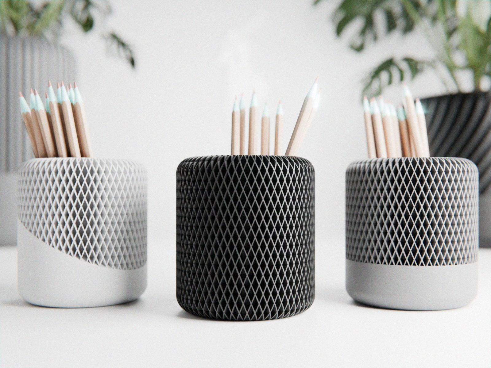 Modern Japandi Pencil Holder (3 versions) — vue 1