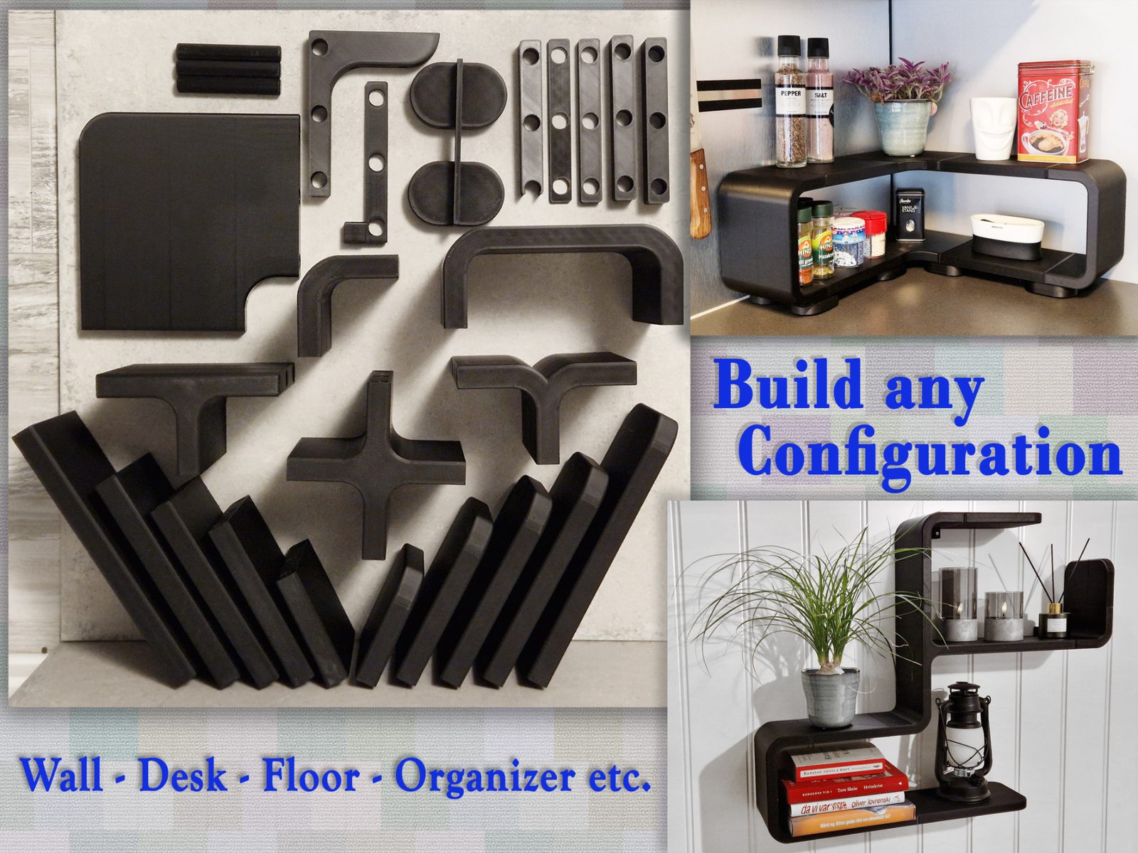 Modular Shelf for Wall / Floor / Desk — vue 1