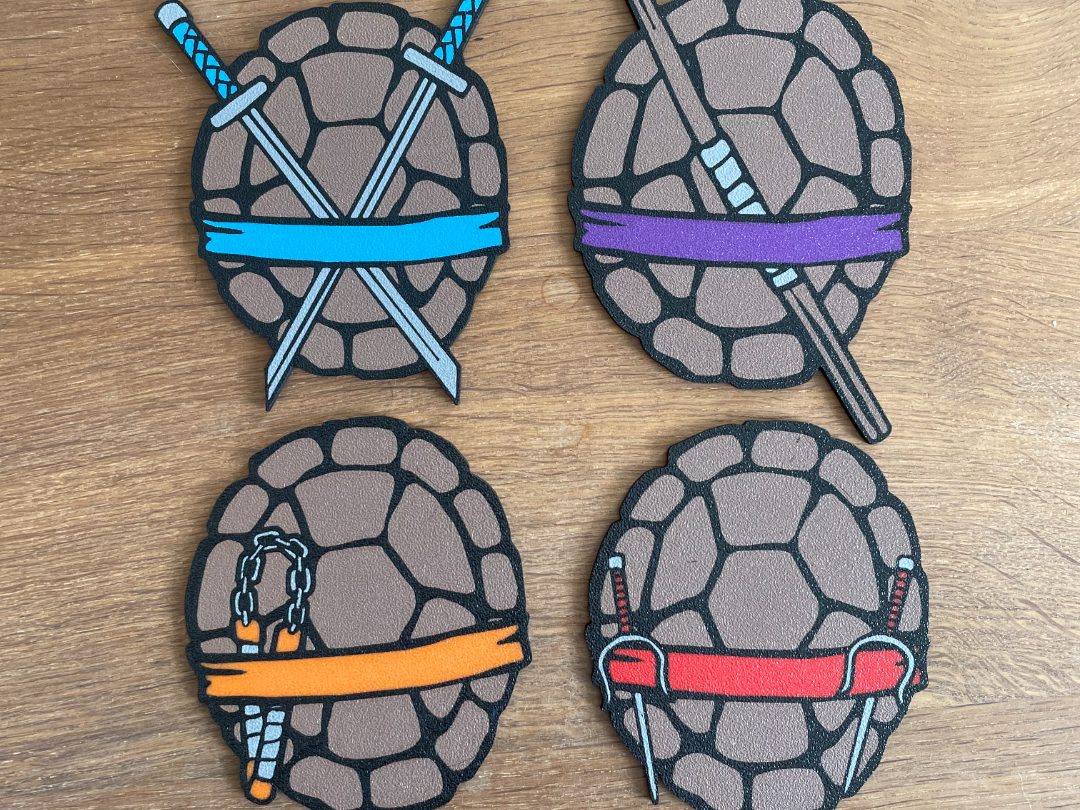 Ninja Turtle Coaster Set / 4 colors each / TMNT / — vue 1