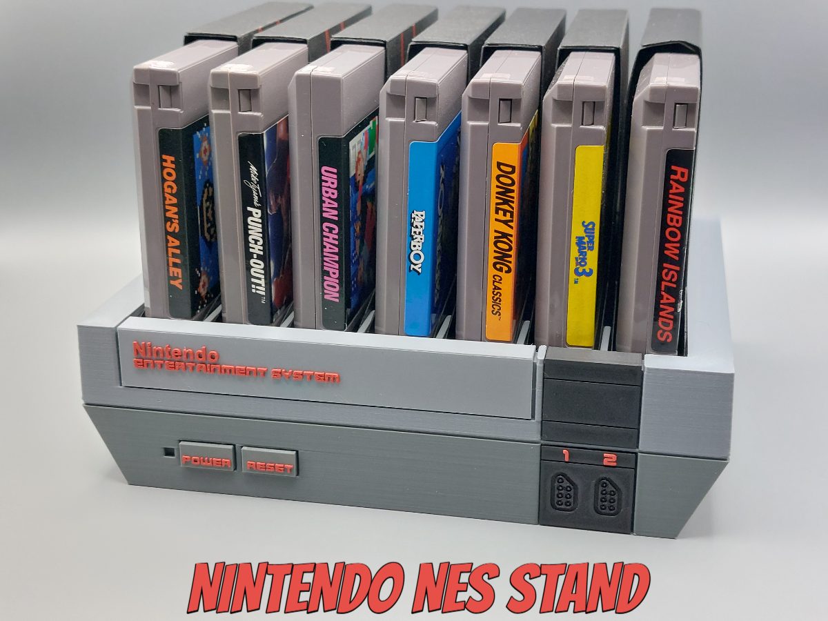Nintendo NES Game Cartridge Display Stand Holder — vue 1