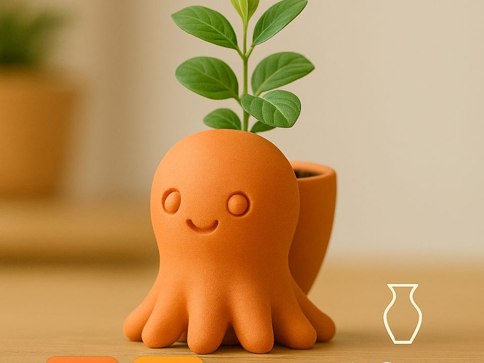 Octopus Planter – Fun Ocean-Inspired Decor — vue 1
