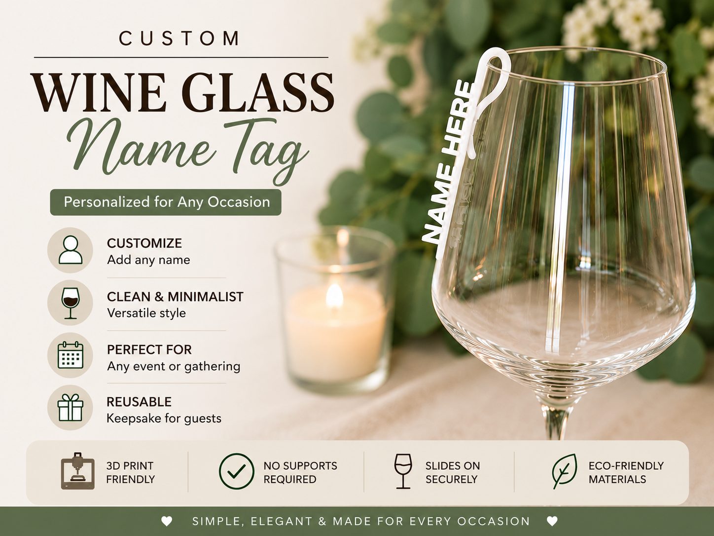 Personalized Wine Glass Name Tags for Any Occasion — vue 1