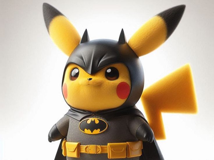Pikachu Batman – Action Figure Supereroe 3D — vue 1