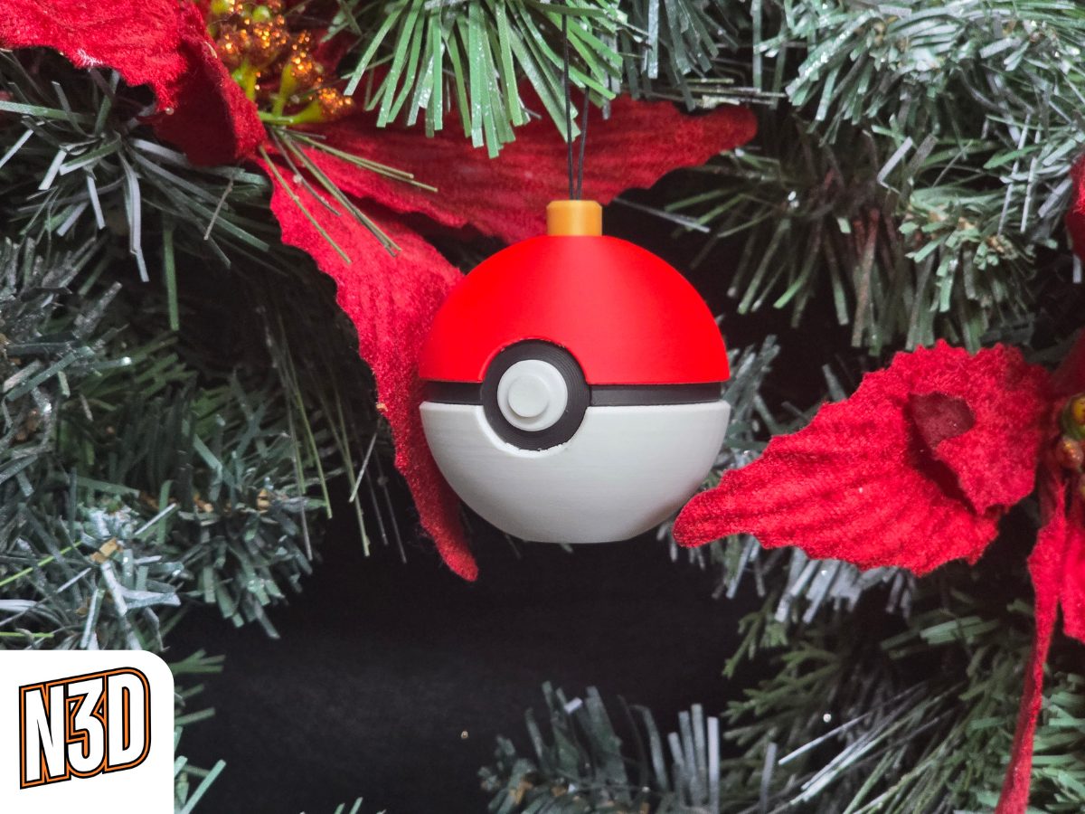 PokeBall Christmas Ornament — vue 1